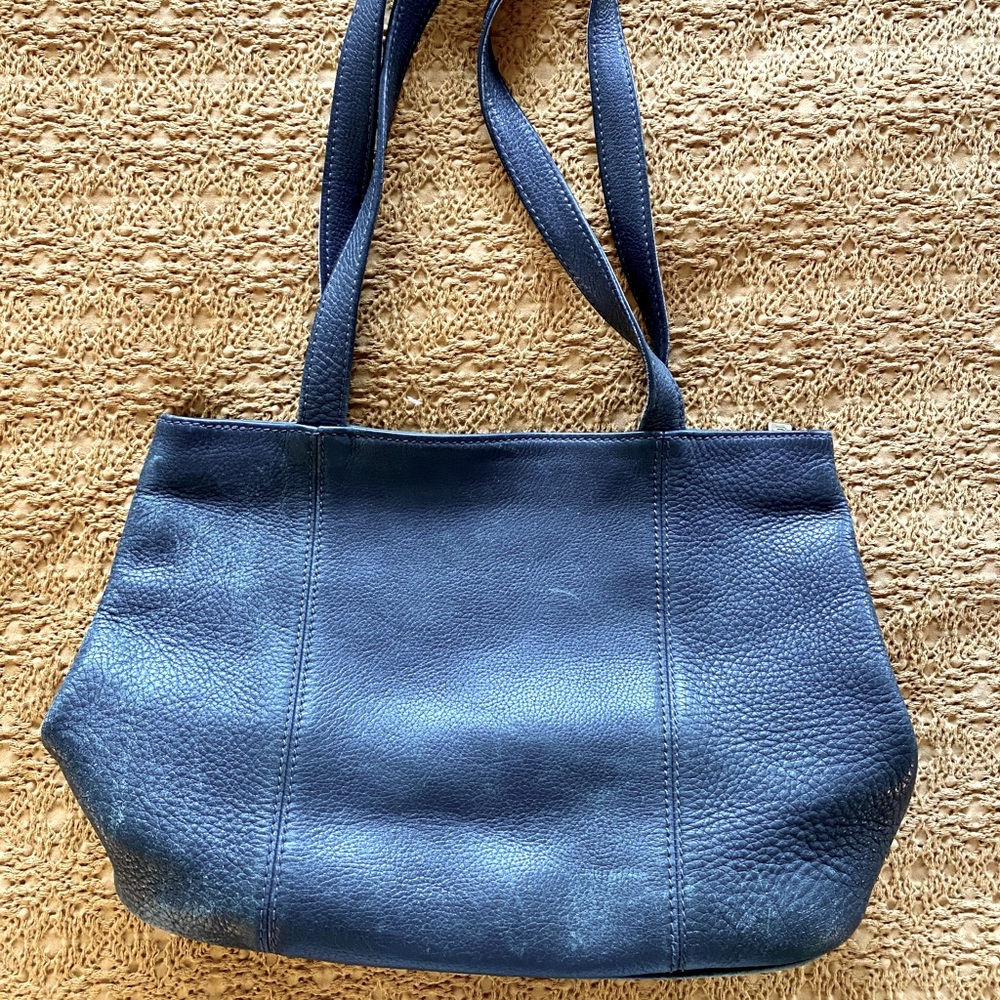 Forest green vintage Coach small zipper top tote